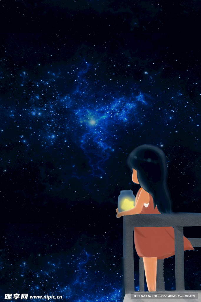  创意星空合成海报图片 