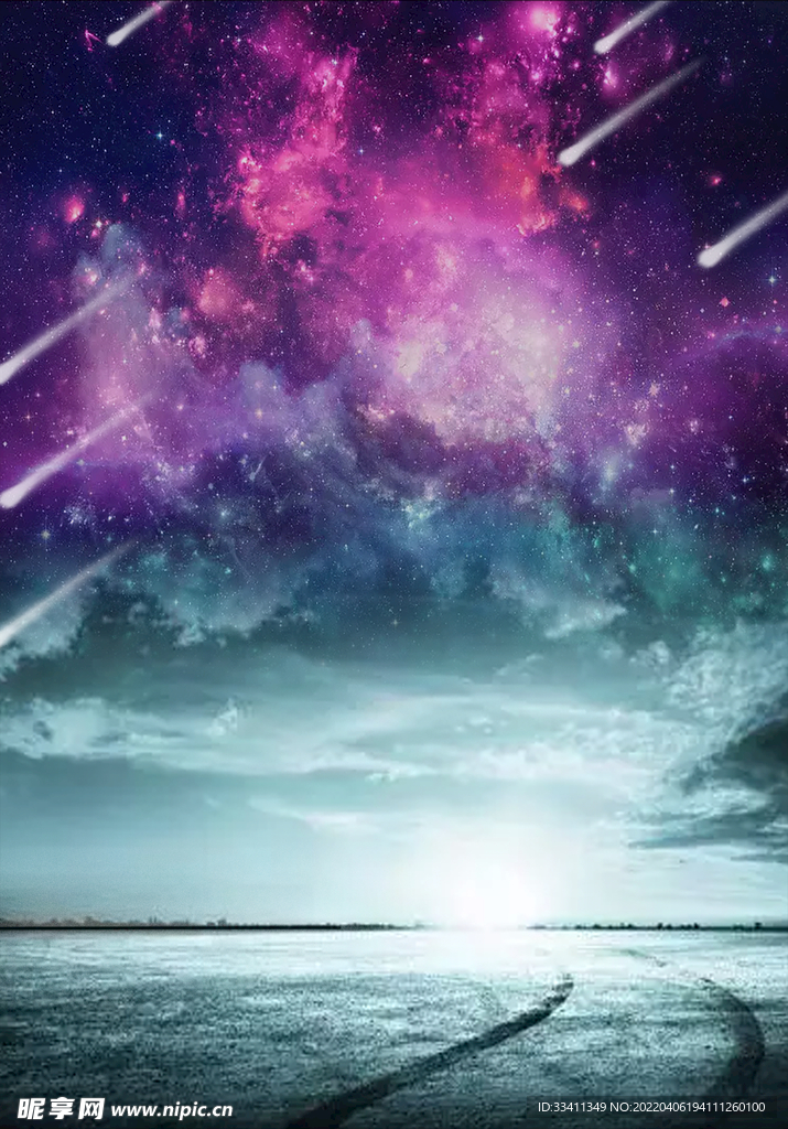  创意星空合成海报图片 