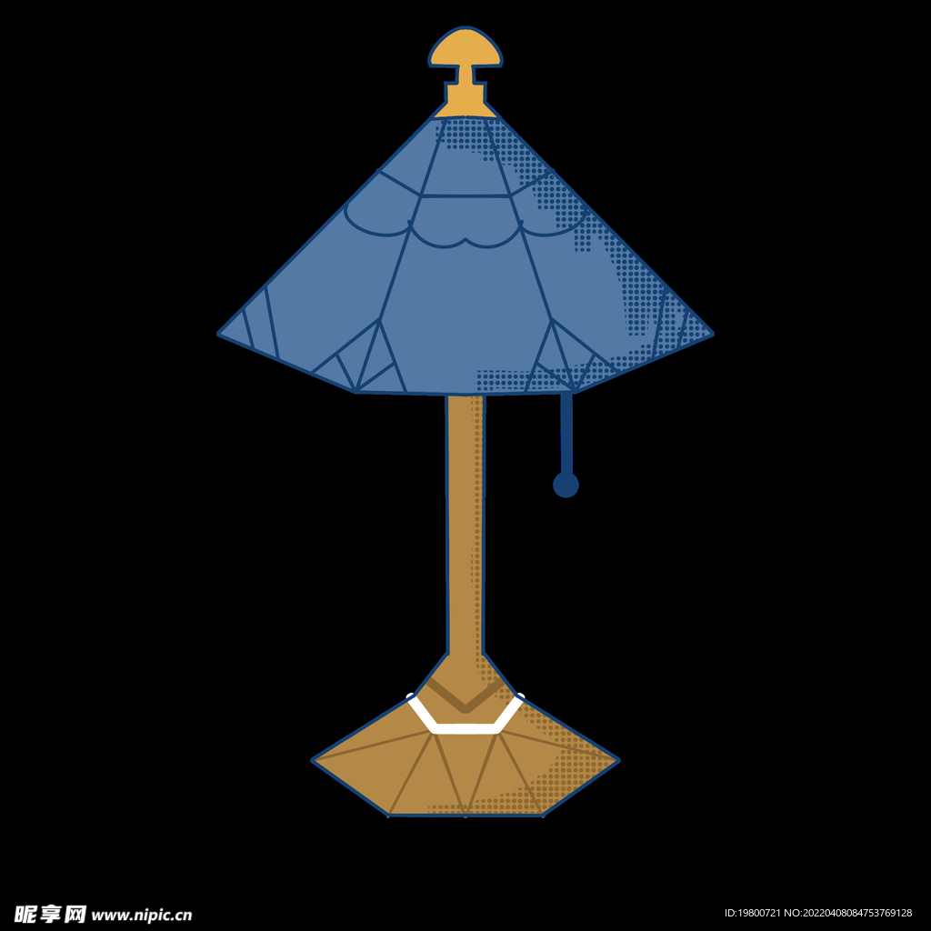 插画小元素卡通台灯