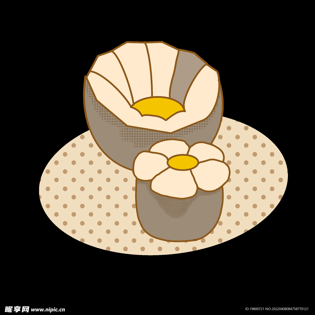 插画小元素卡通沙发