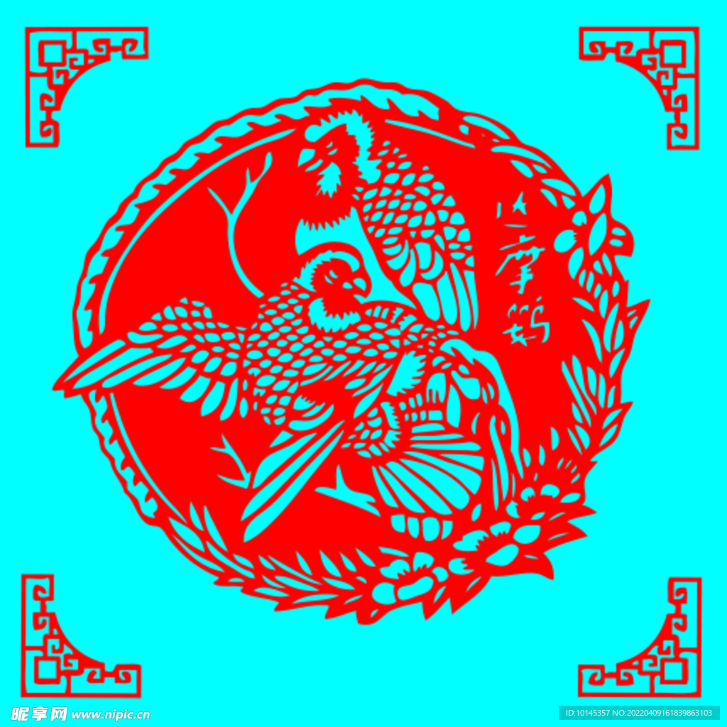鹦鹉剪纸