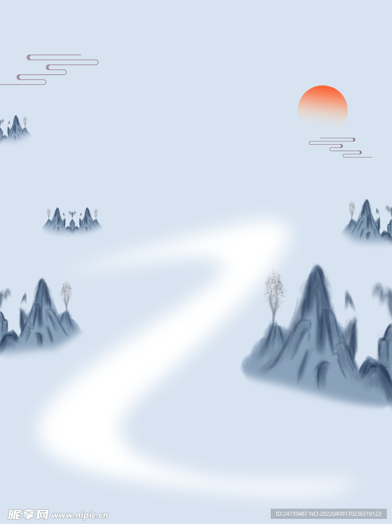 山墨背景