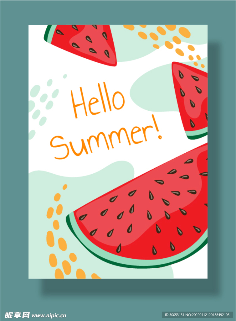矢量手绘夏季元素
