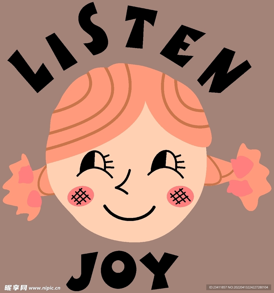 listen 卡通女孩