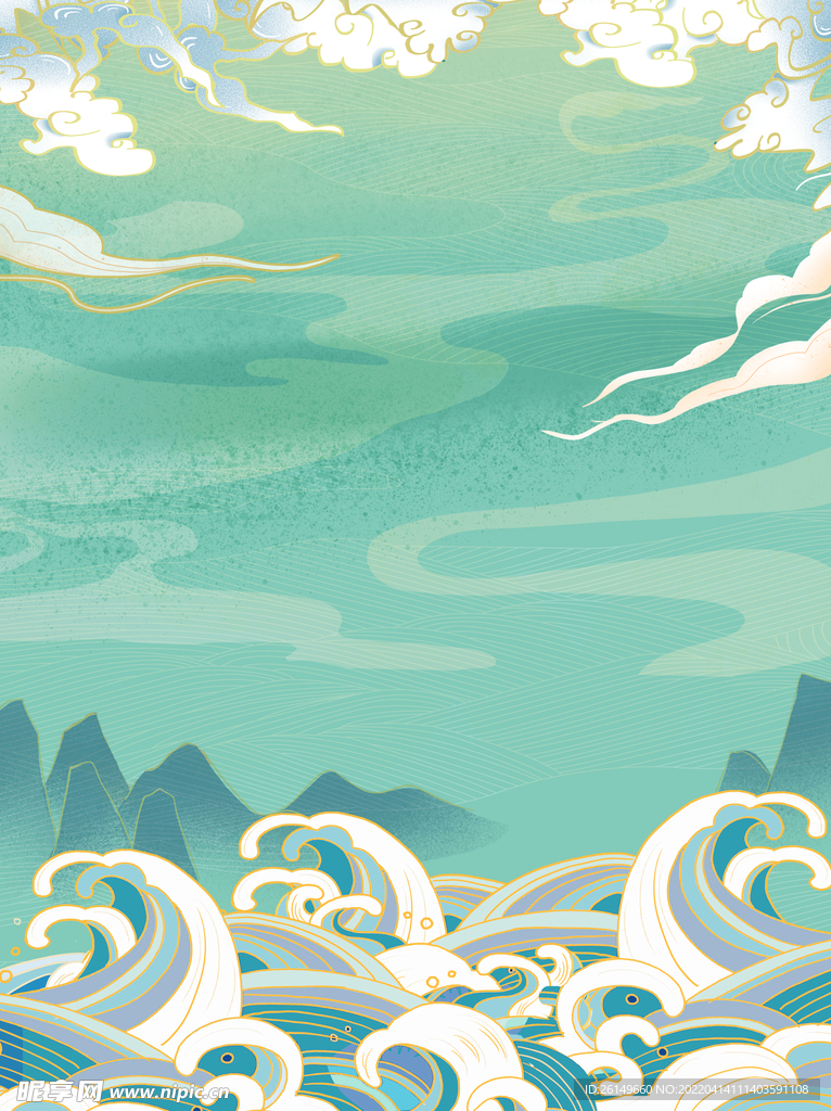 中国风国风国潮海报背景