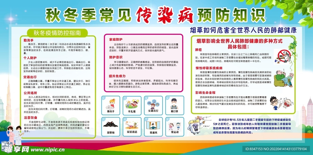  预防传染病健康展板