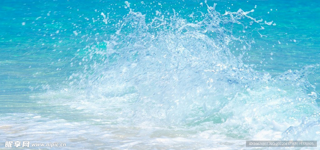 大海浪花背景