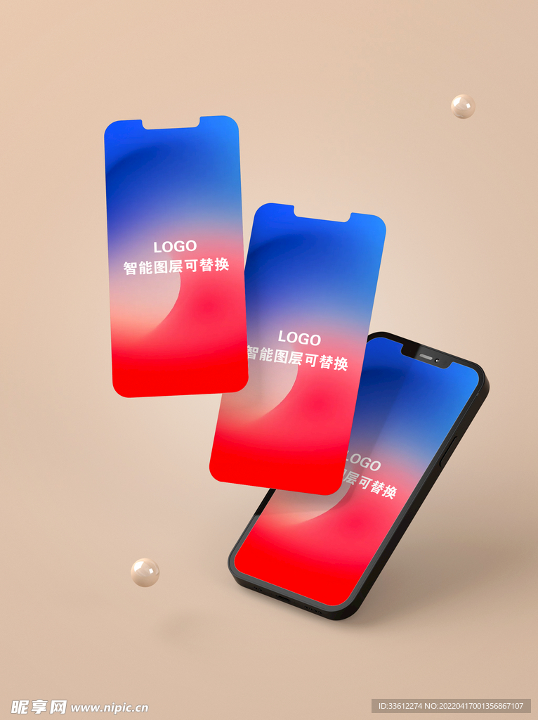 3DiPhon手机样机ui样机