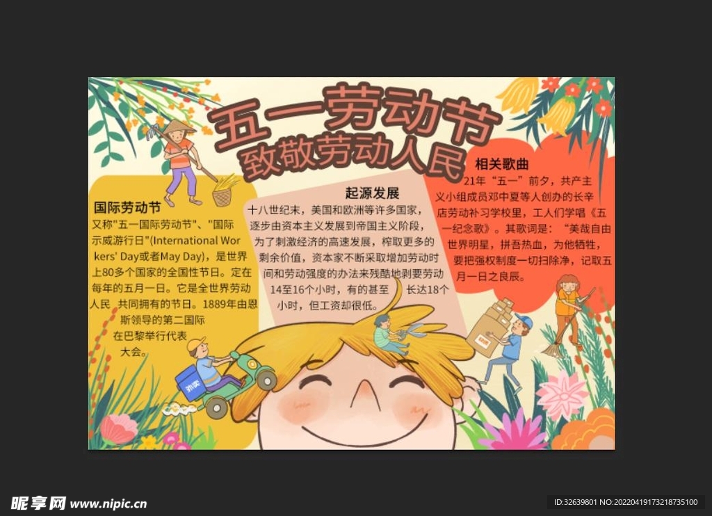 劳动节手抄报 