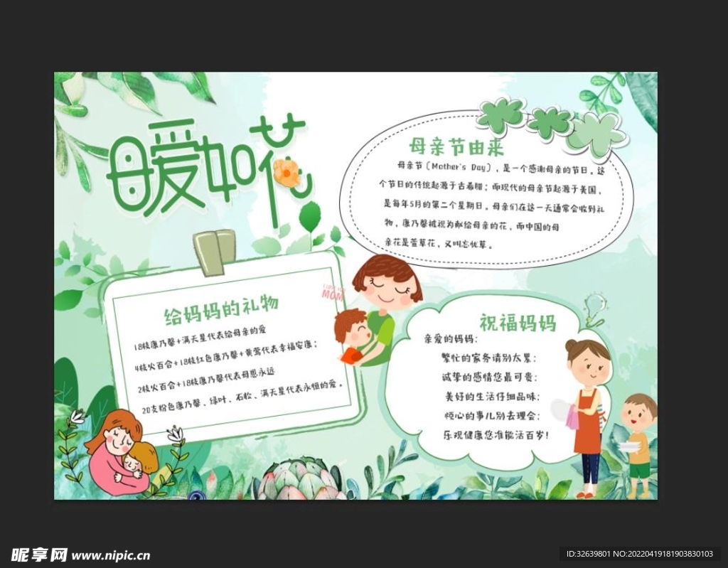 母亲节手抄报