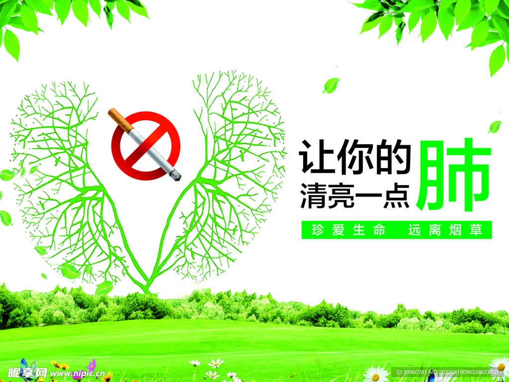 无烟日绿色的肺