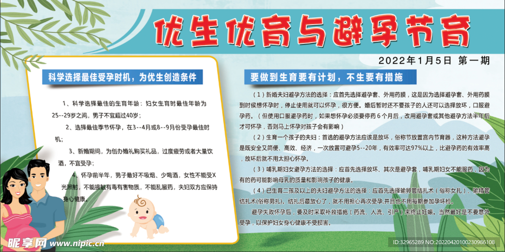 优生优育健康教育宣传栏