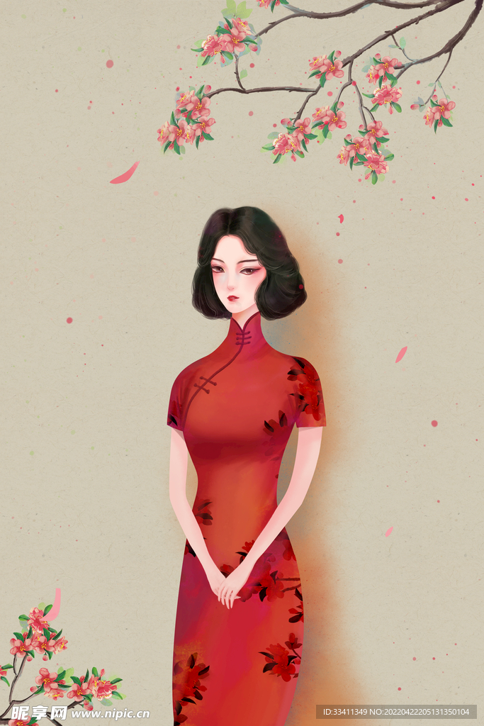  复古旗袍女装图片