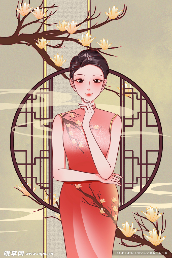 复古旗袍女装图片