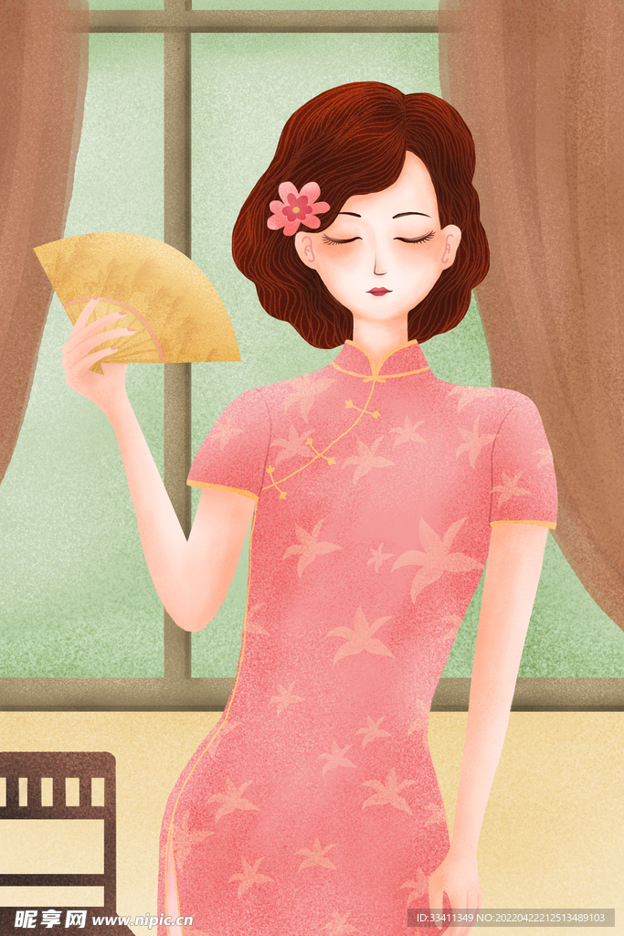 复古旗袍女装图片