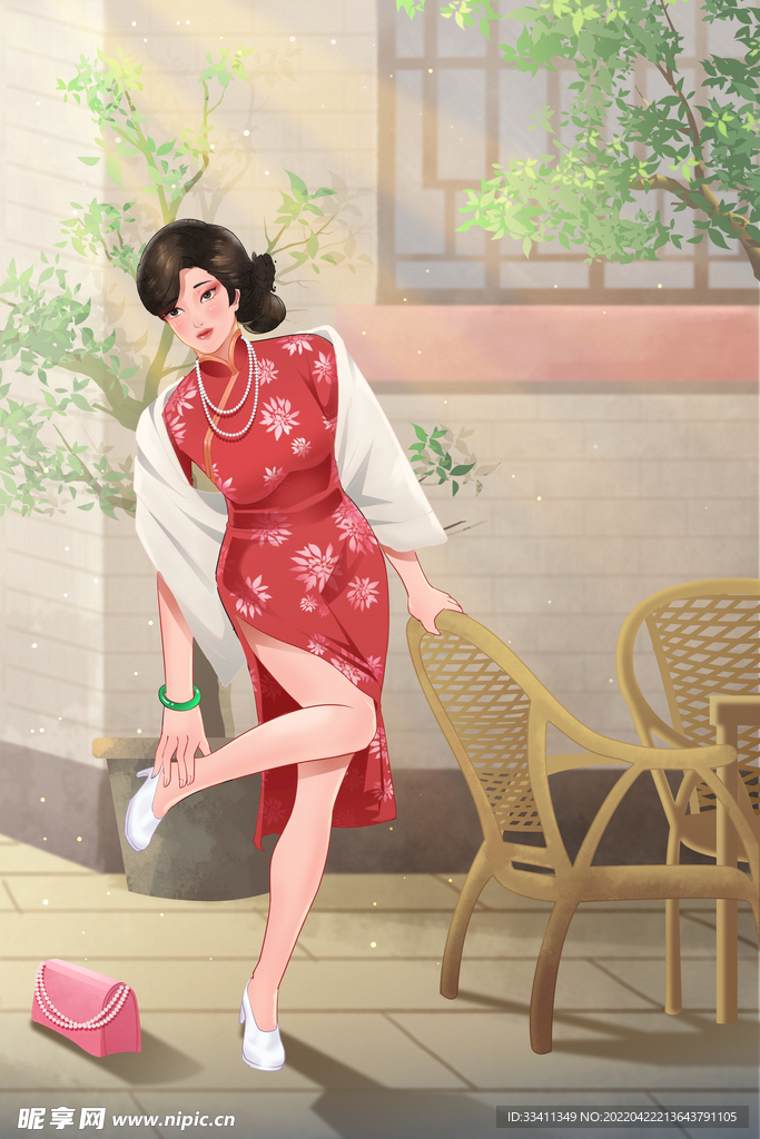 复古旗袍女装图片
