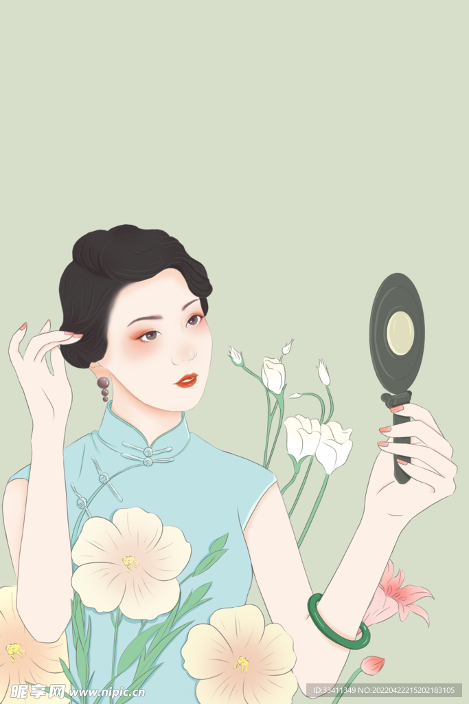  复古旗袍女装图片