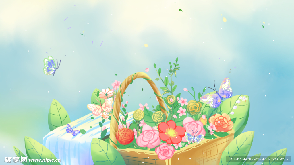 春季鲜花海报图片