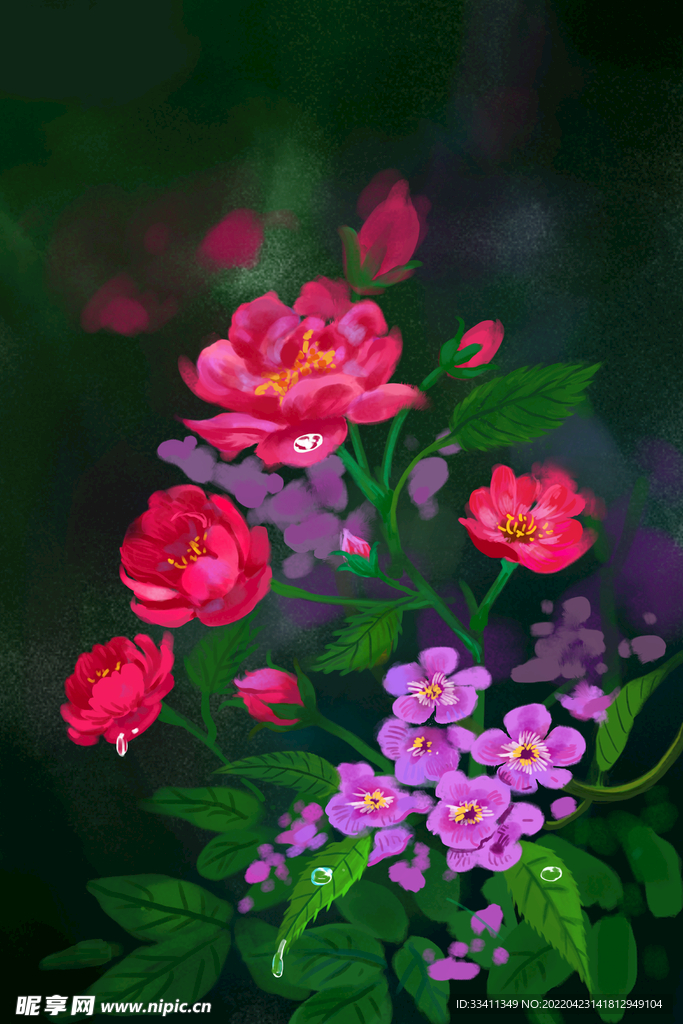 春季鲜花海报图片