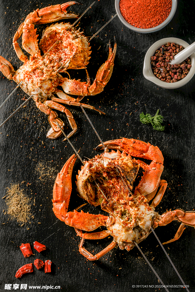 烤螃蟹
