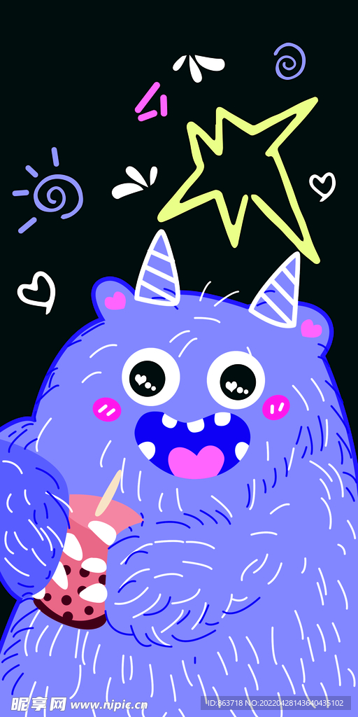 小怪兽 卡通怪兽 