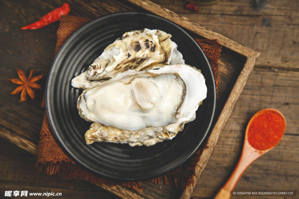 新鲜生蚝食材