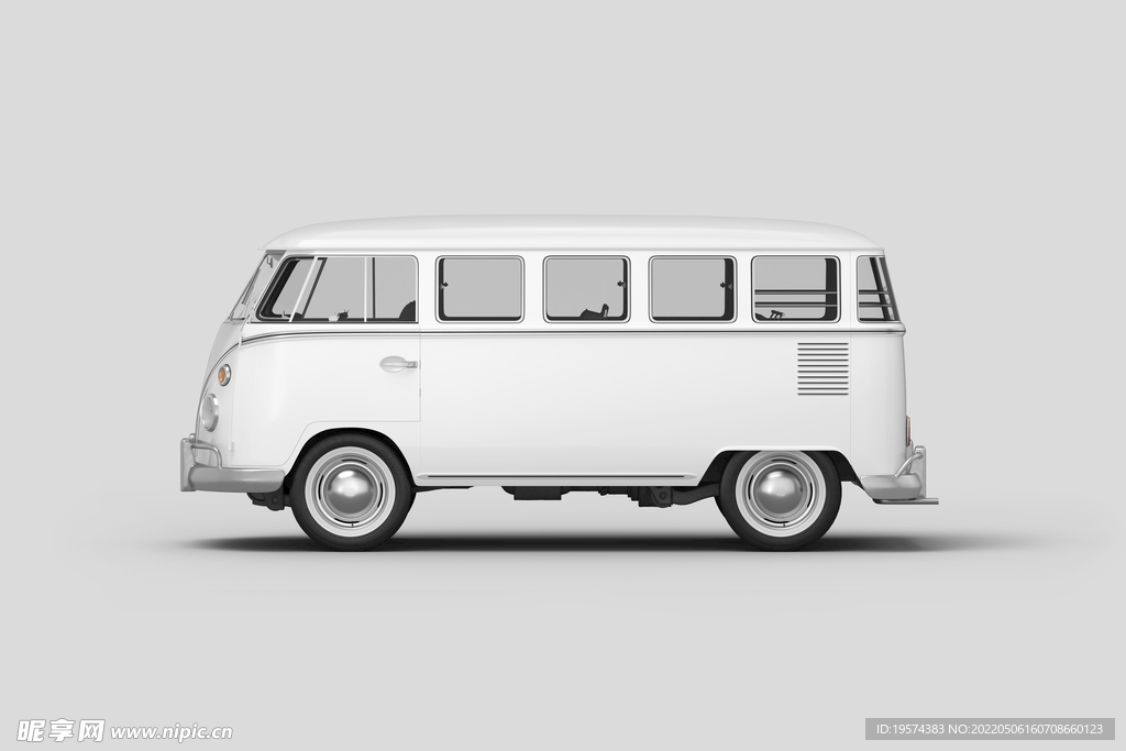 复古面包车车体广告