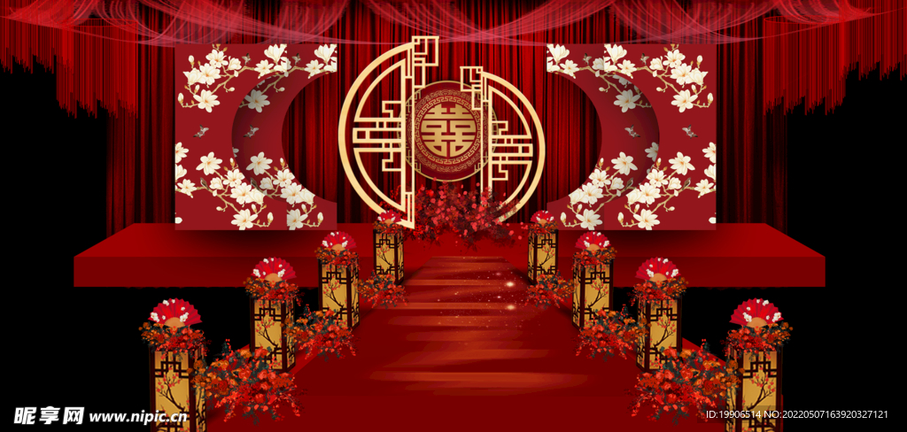 中式婚礼效果图