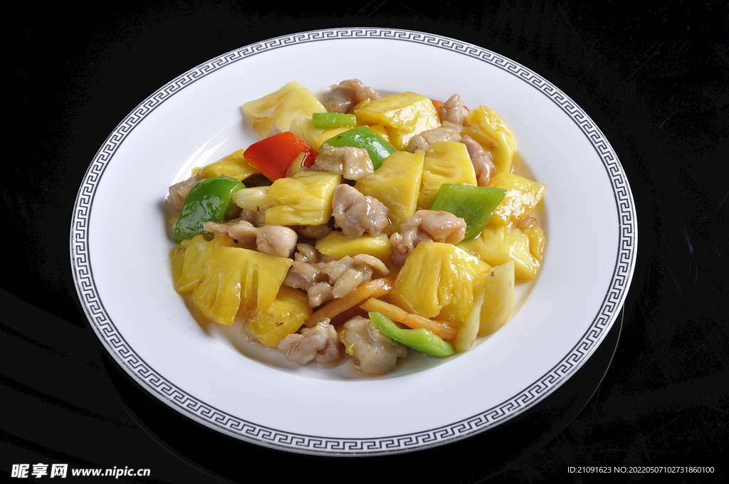 小炒菠萝鸡丁