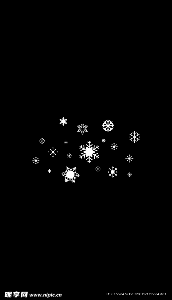 矢量雪花飘浮元素冬天装饰