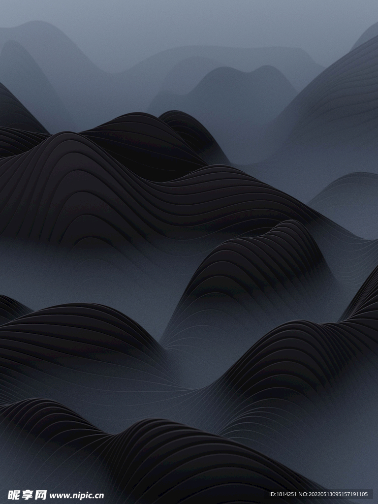 黑色山脉背景