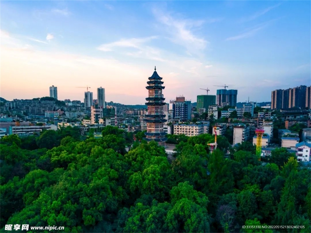 雁江区全景远拍