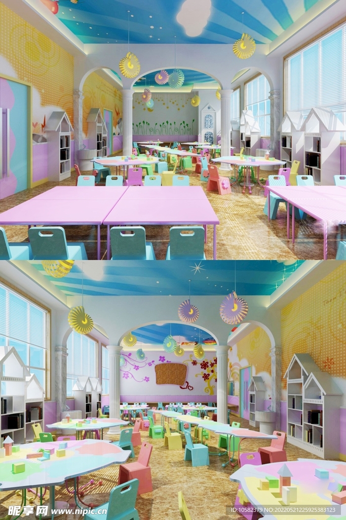 幼儿园教学区3D设计展示