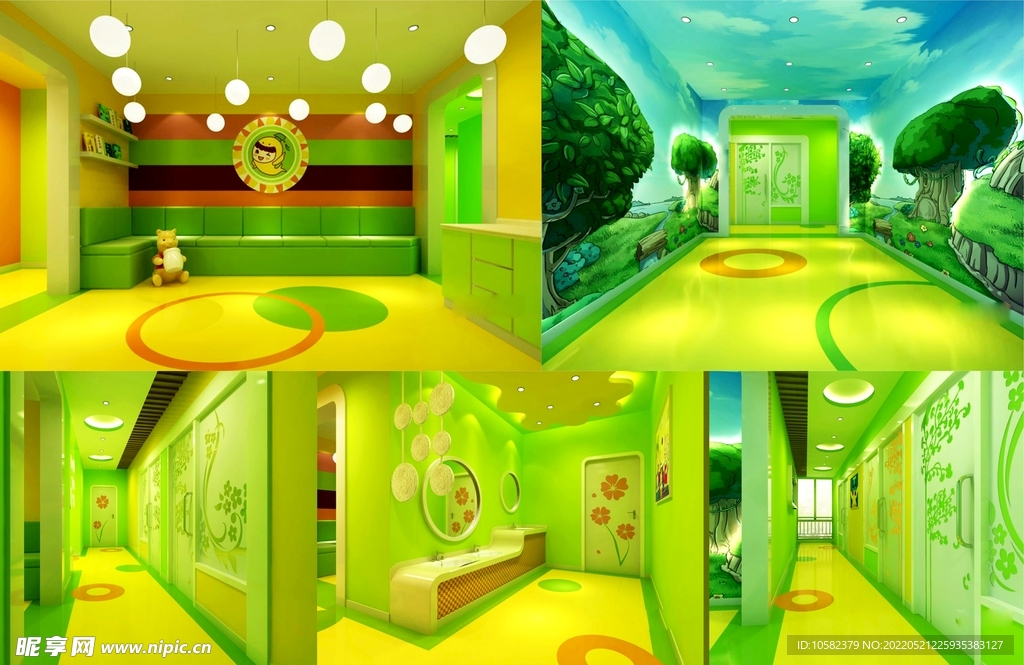 幼儿园公共区域3D设计展示