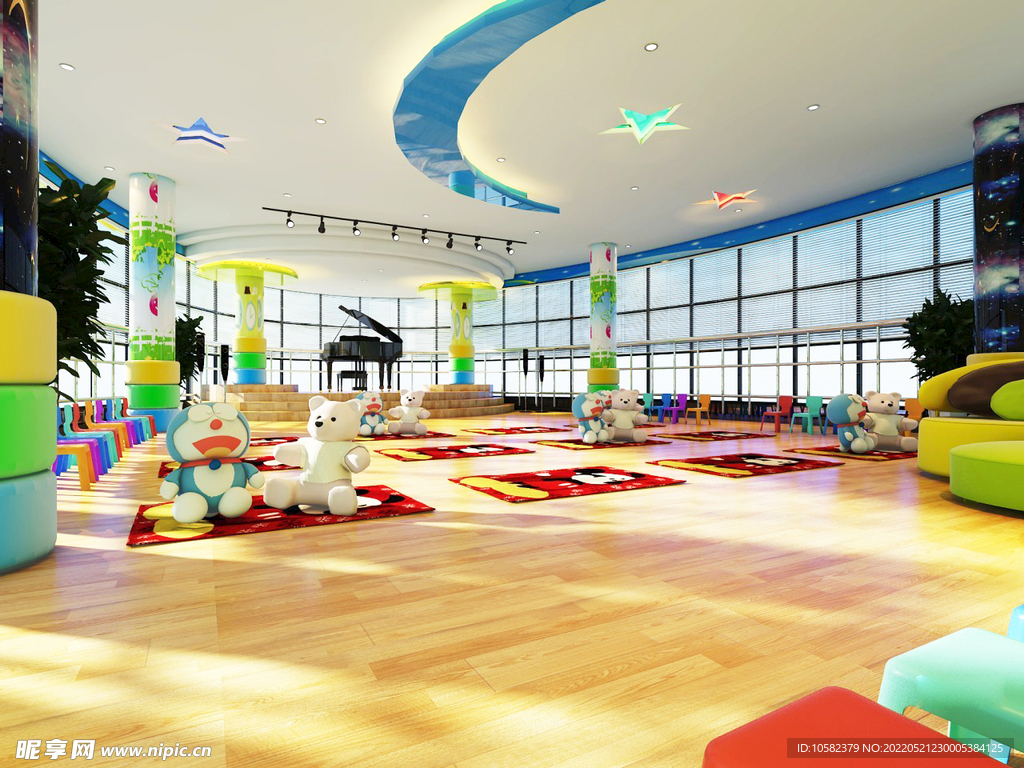 幼儿园音乐教学区3D设计展示