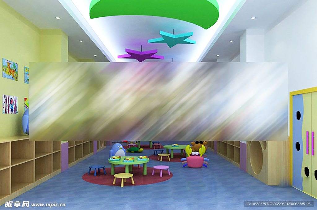 幼儿园游戏区3D设计展示