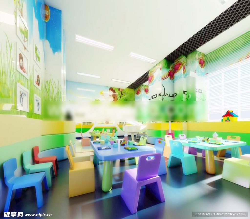 幼儿园才艺展示区3D设计展示