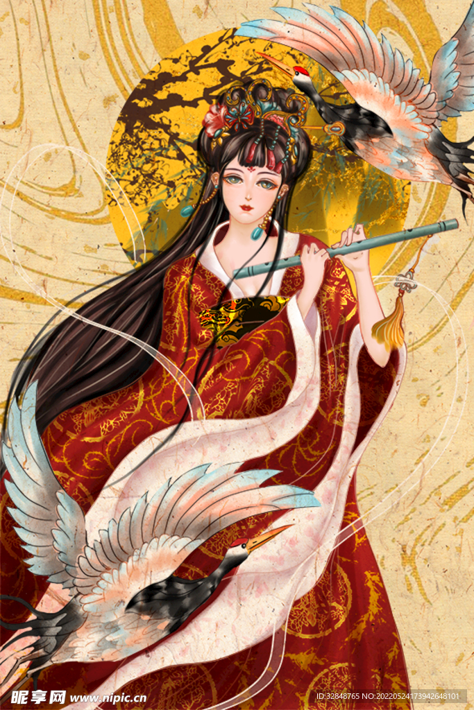 古风手绘人物中国风插画