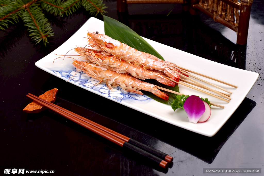 碳烤串烧虾