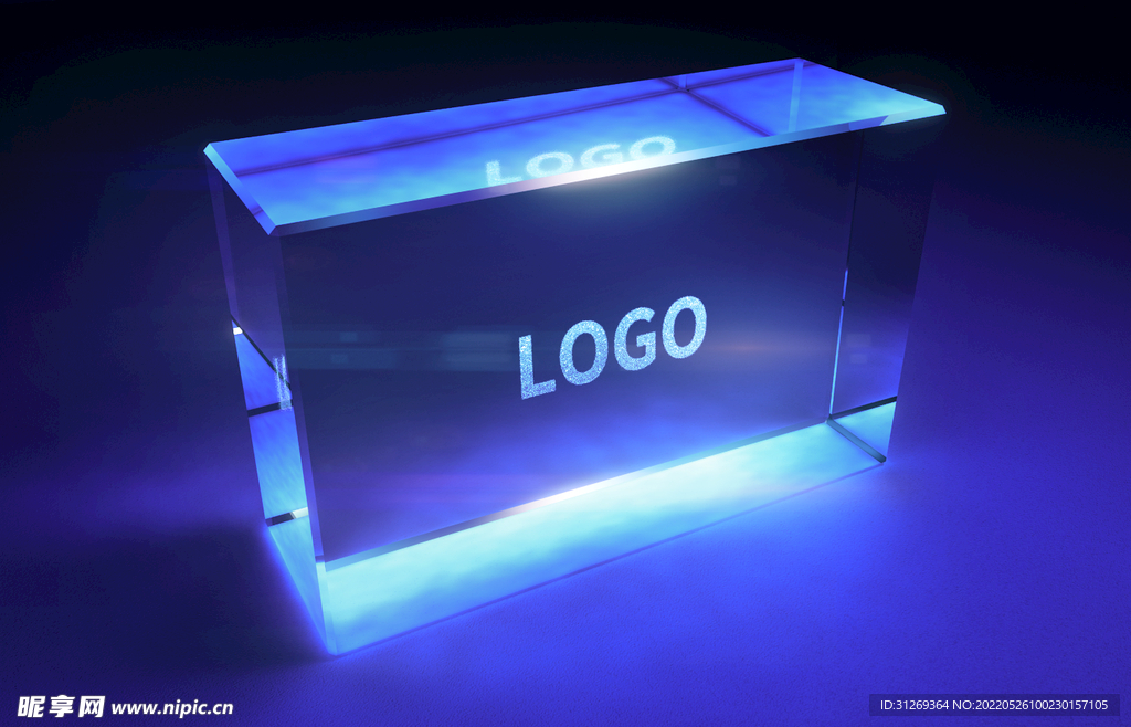 立体亚克力logo样机效果图