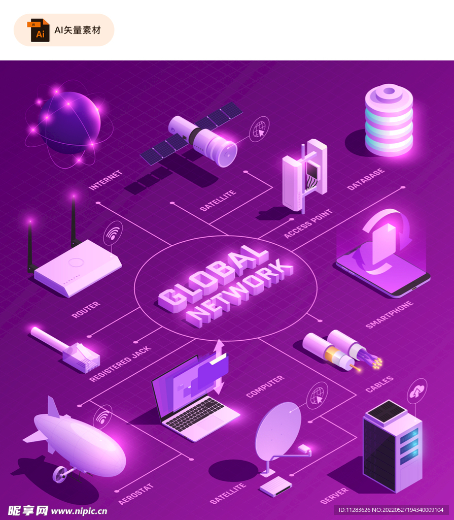 立体网络科技插图