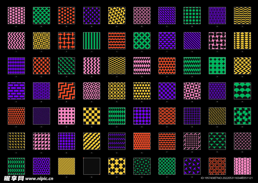 几何无缝花型布艺桌布窗帘元素