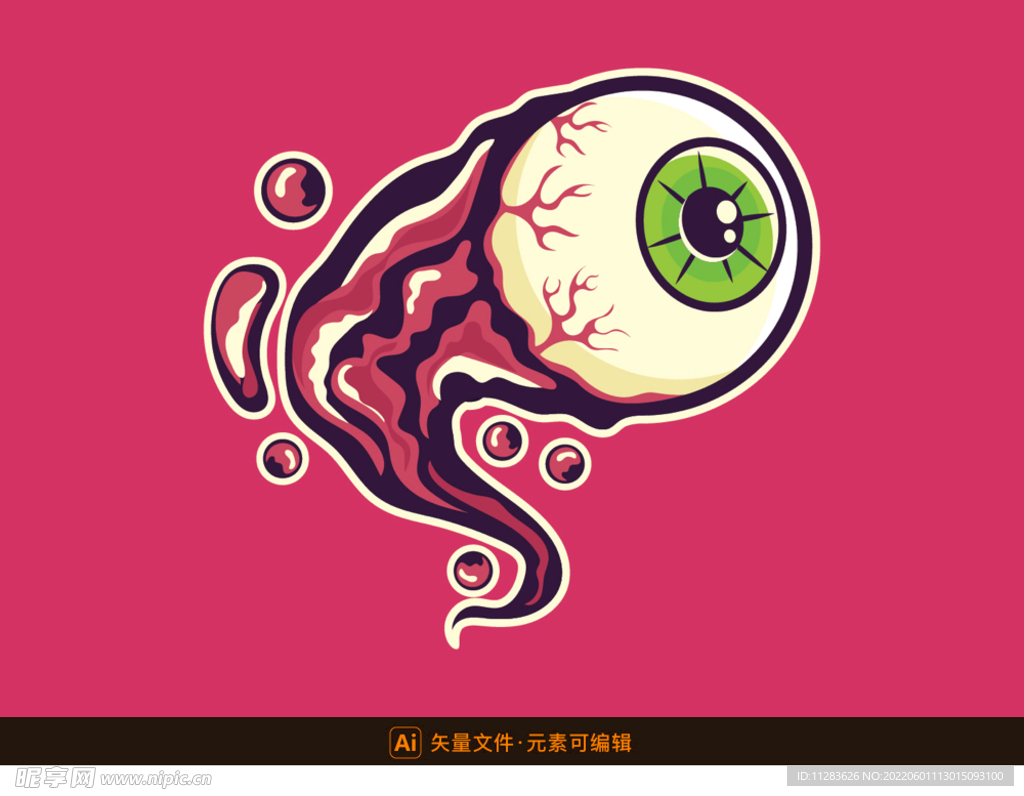 潮流卡通眼球插画
