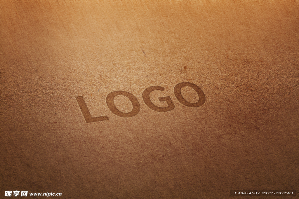 logo样机古风纸俯视