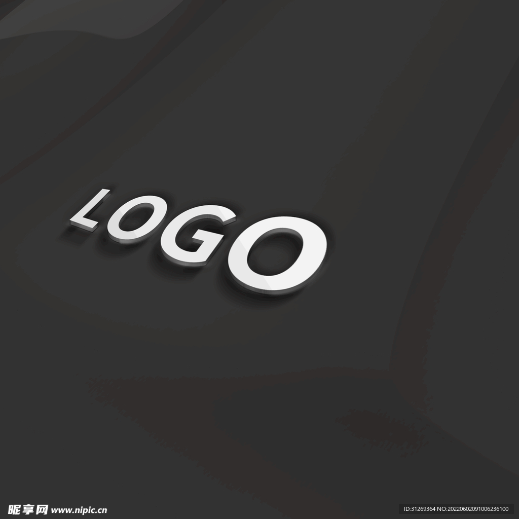 logo样机立体字俯视