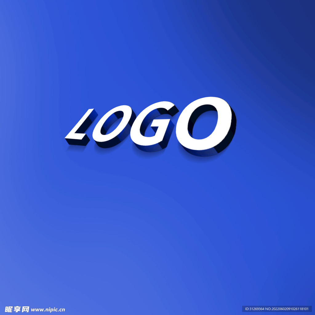 样机logo斜面效果图立体字