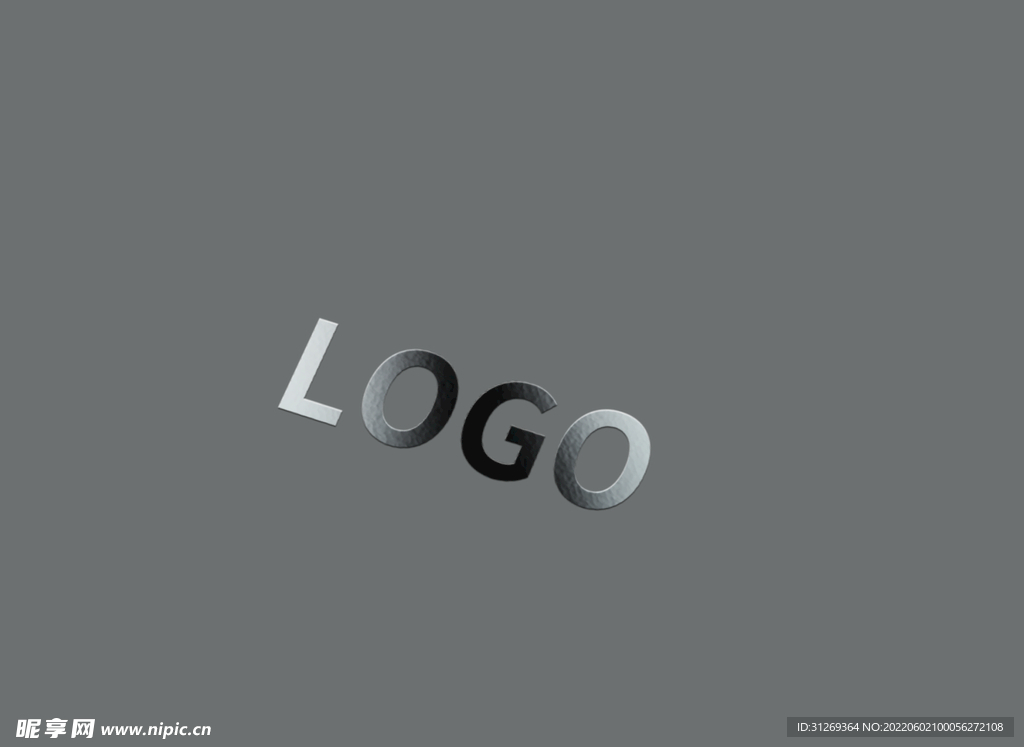 logo样机金属字效果图
