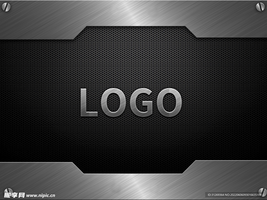logo样机金属立体字场景科技