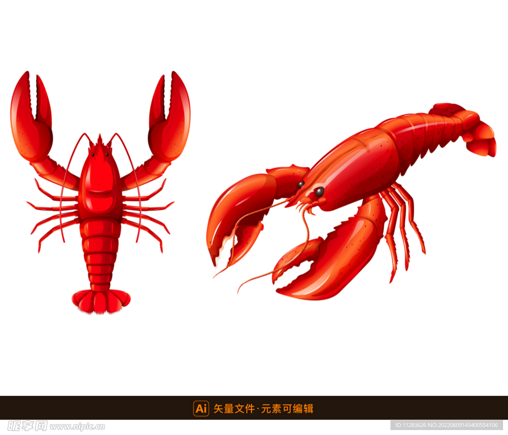 小龙虾插画