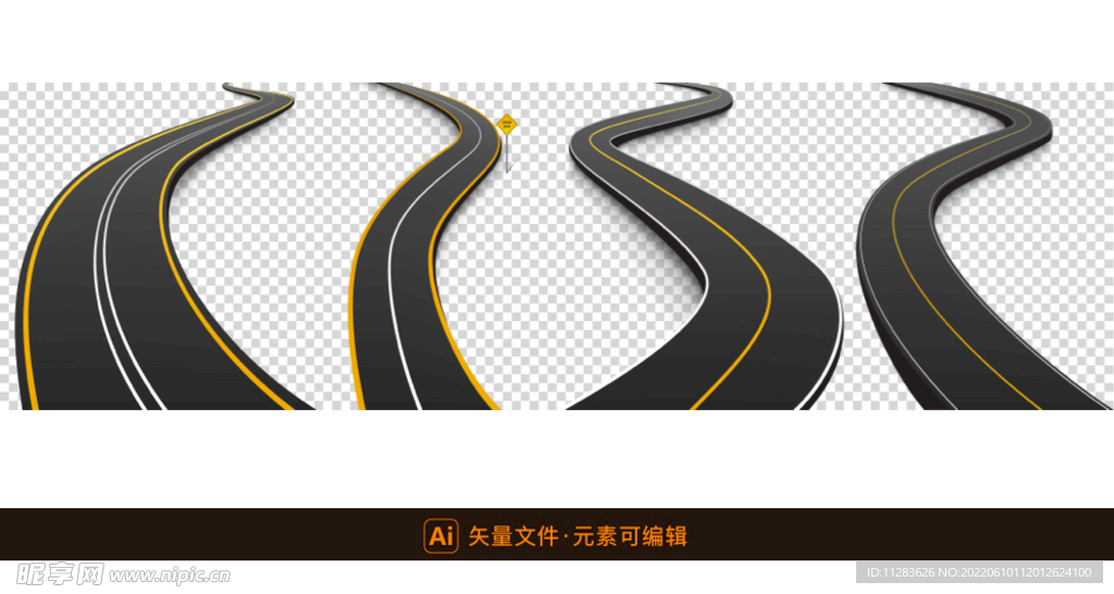公路矢量素材